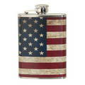 4 Oz. Slim Stainless Steel Hip Flask w/ Full Wrap 4 Color Process Printing